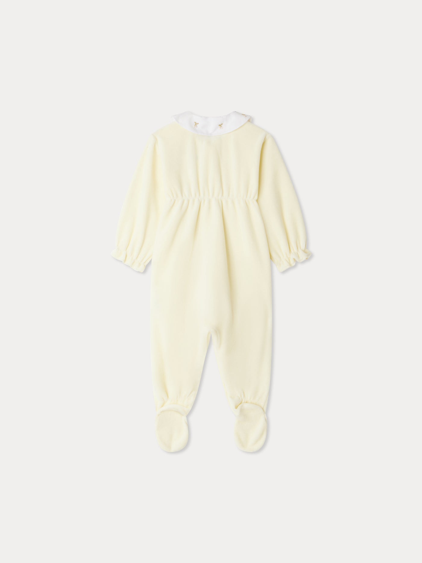 Tintina Pajamas with embroidered cherry collar in organic cotton