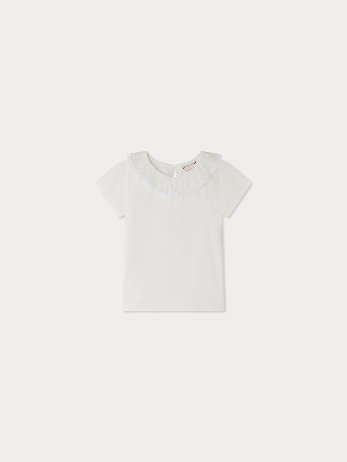 T-shirt Ernestine en tulle brodée en coton biologique