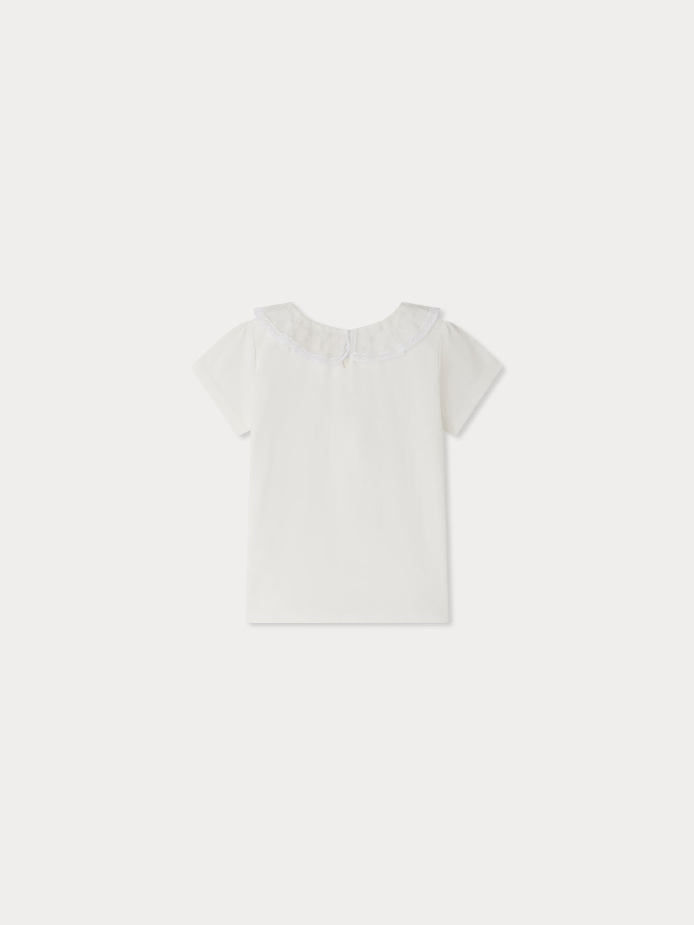 T-shirt Ernestine en tulle brodée en coton biologique