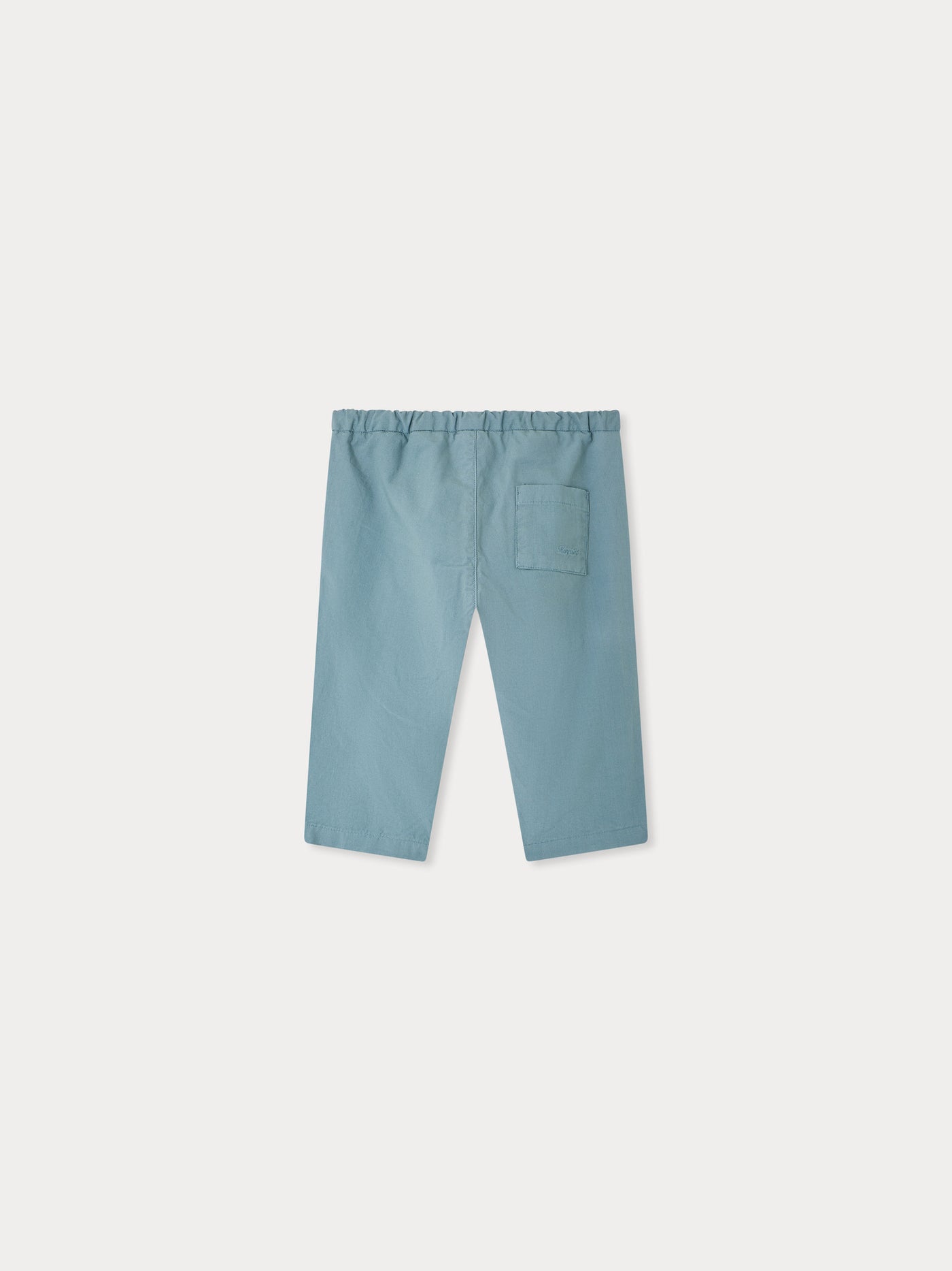 Bandy-Hose aus blauem Popeline